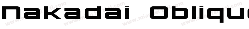 Nakadai Oblique字体转换